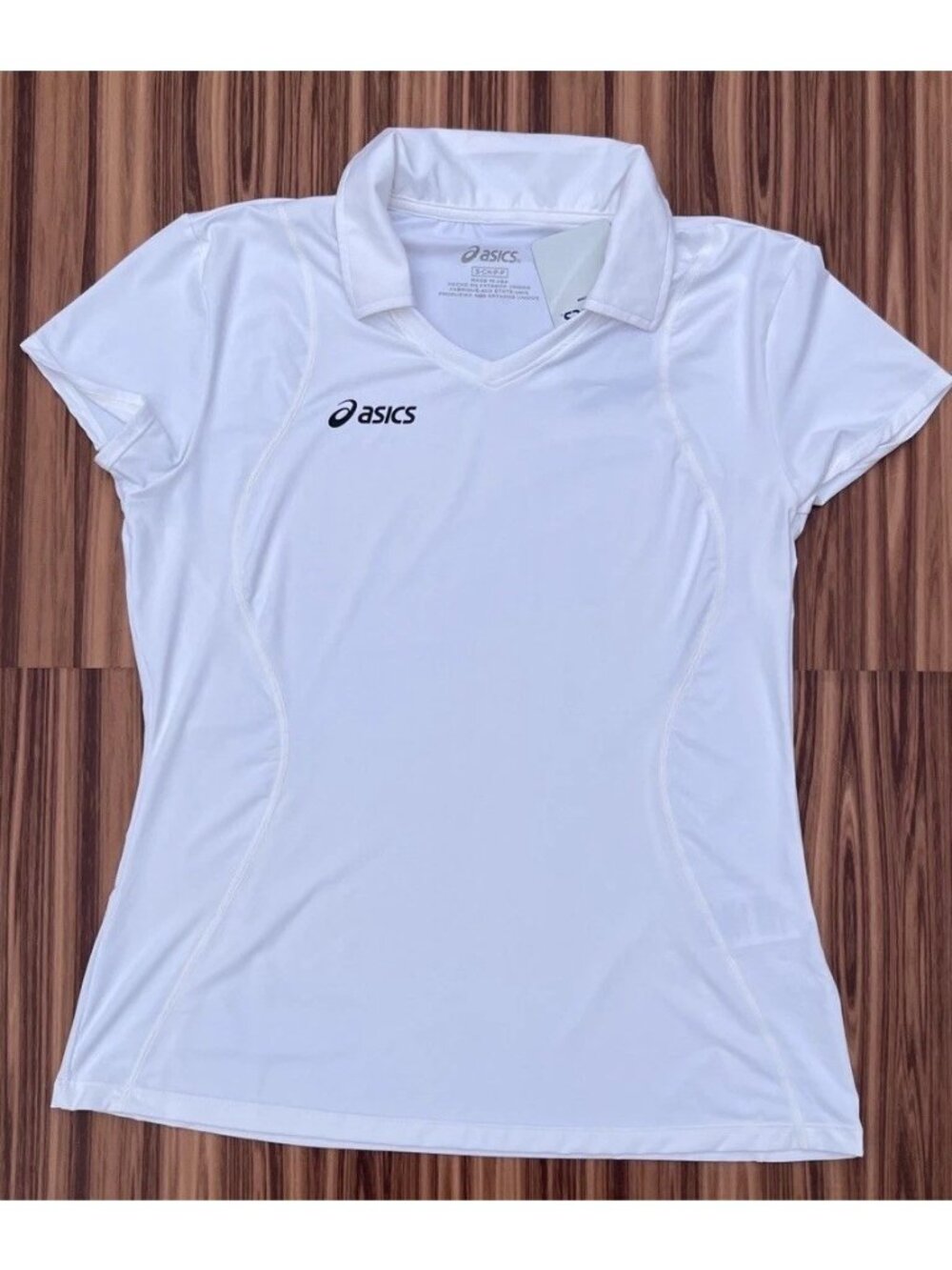NWT ASICS Attacker Cap Sleeve Top White Small Workout - Picture 9 of 11